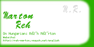 marton reh business card